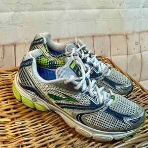 Brooks Ghost 3 Go Comfort 2 Series Running Sneaker Navy Lime Gray Womens 7.5